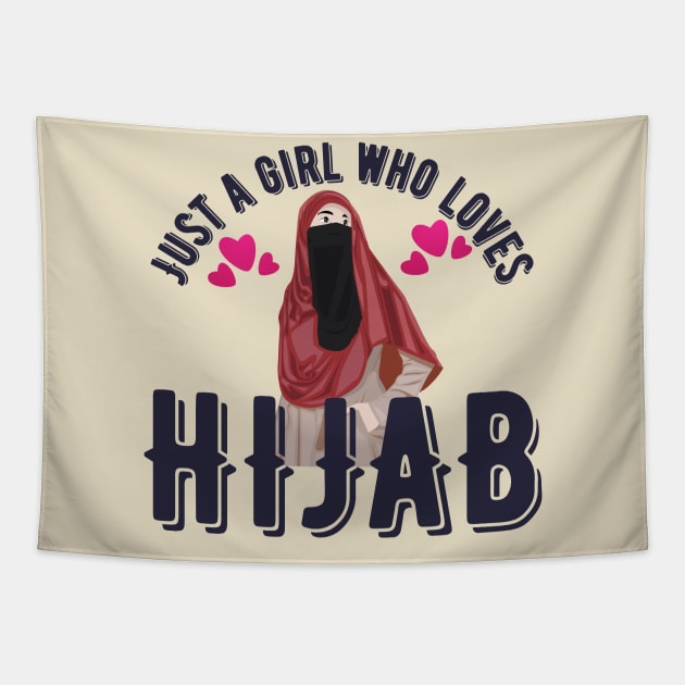 just a girl who loves hijab Tapestry by Metavershort