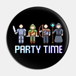 Party Time Class RPG Roleplaying DM 8-Bit Pin