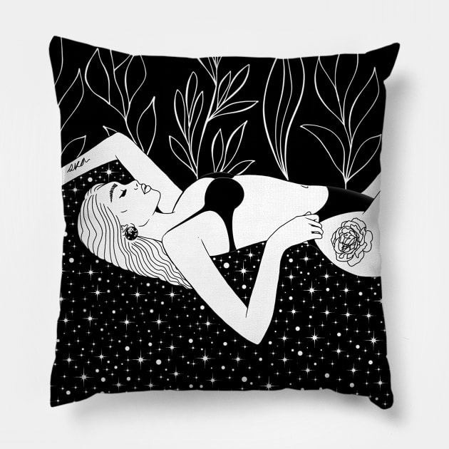 Create Your Universe Girl Pillow by SKA ART