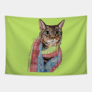 Cat with Scarf Tapestry