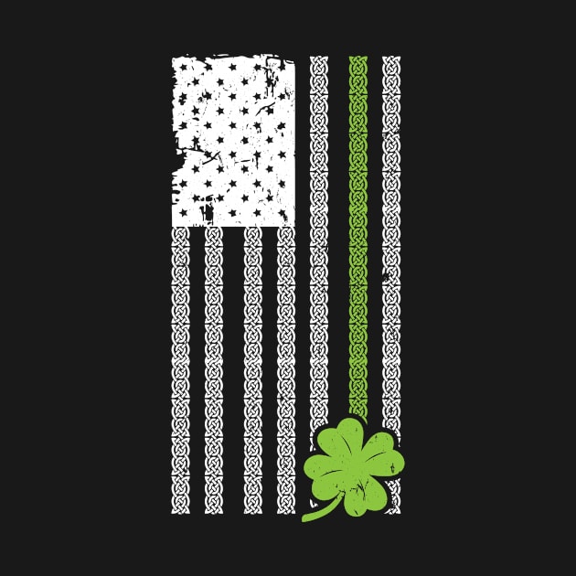 USA flag america cloverleaf shamrock st patrick by OfCA Design