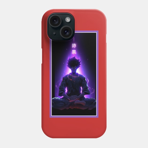 Anime Hero Power Meditation | Quality Anime Artwork | Anime Power Energy Meditation |  Manga Anime Art Phone Case by AlNoah