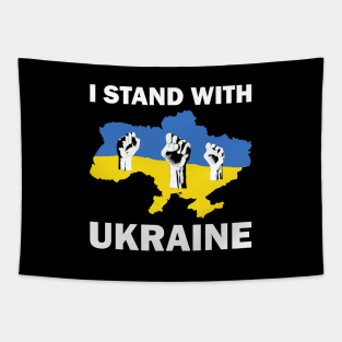 I Stand With Ukraine Fists Tapestry