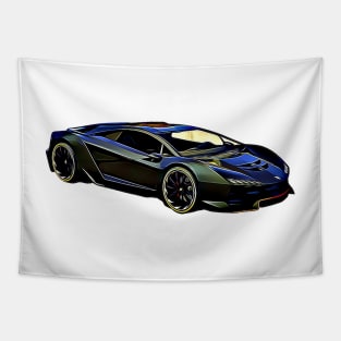 Italian Supercar Zen Cartoon Tapestry