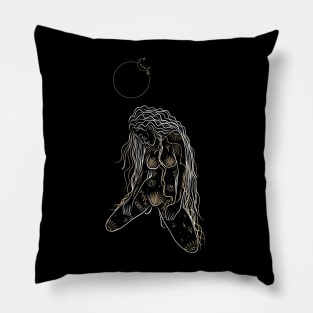 witchy woman halloween witch witchcraft wiccan wicca vibes Pillow