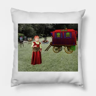 Traveling Artist Pillow