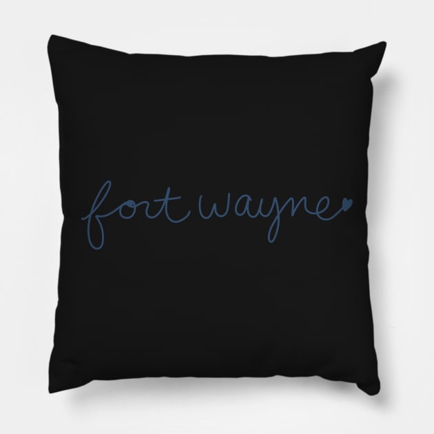 Fort Wayne, IN Pillow by quirkyandkind