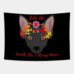 Floral Xolo Dog-Smooth Chic & Always Unique Tapestry