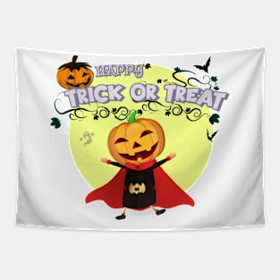 Cute cartoon Happy Halloween.Trick or Treat. Tapestry