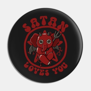 Satan Loves You Pin