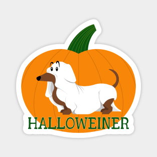 Halloweiner - cute funny Halloween dachshund dog puppy ghost Magnet