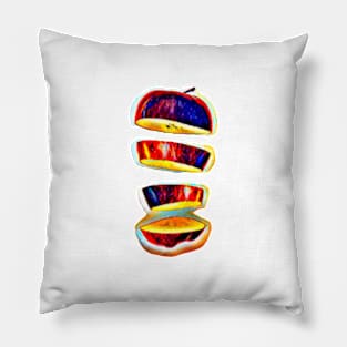 Sliced retro apple Pillow