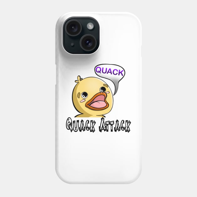 Quack Attack, Baby Duck, Twitch Streamer Emote Phone Case by WolfGang mmxx