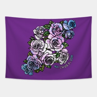 Watch Us Bloom Roses Tapestry