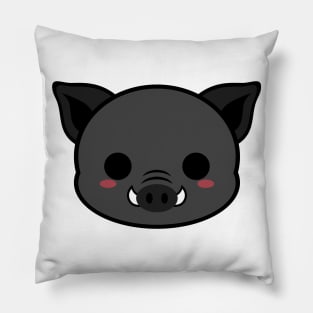Cute Black Boar Pillow