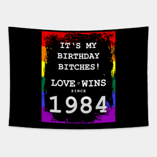 1984 Birthday Gay LGBT Coming Out Tapestry