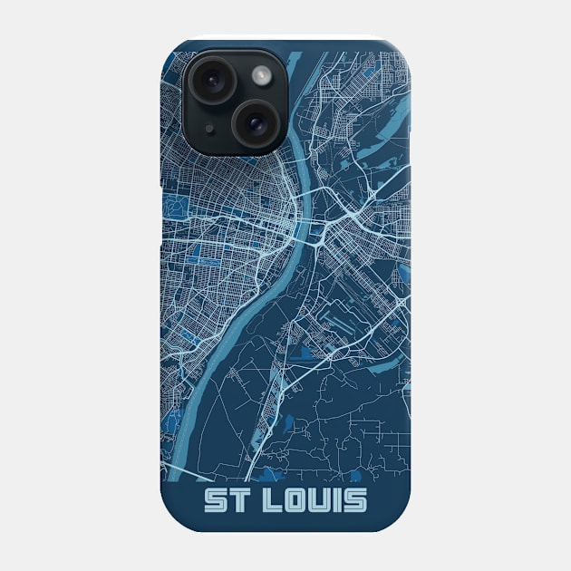 St Louis - Missouri Peace City Map Phone Case by tienstencil