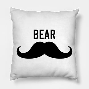 BEAR MUSTACHE_w Pillow