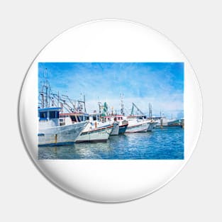 Oyster Boats - Fulton Harbor - Texas Pin