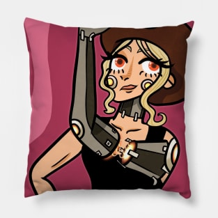 Cowgirl Cyborg Pillow