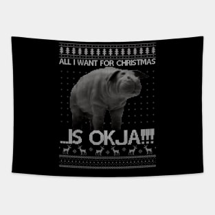 All I Want For Christmas Is OKJA Knit Pattern Tapestry