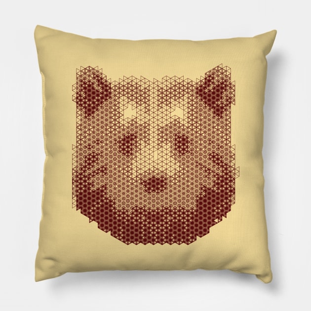 Kumiko Bear Animal Portrait Pillow by shultcreative