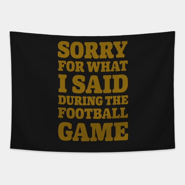 Saints Sorry Gold Tapestry by Gsweathers