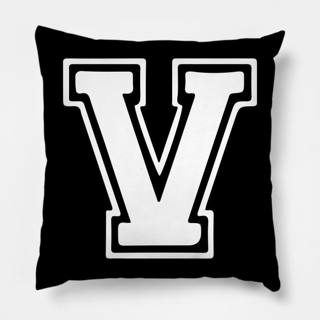 Letter V Pillow by Xtian Dela ✅