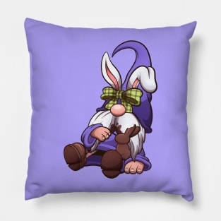 Easter Gnome Who Ate Too Much Chocolate Pillow