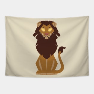 Minimalist Lion Tapestry