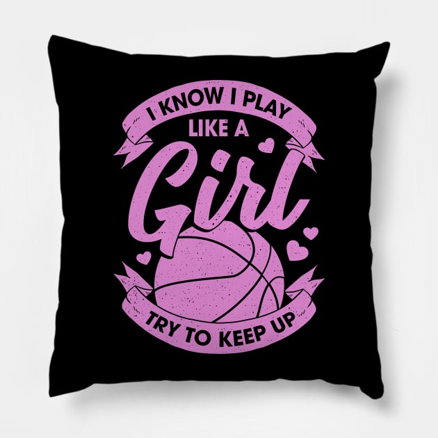 Funny Basketball Girl Gift Pillow by Dolde08