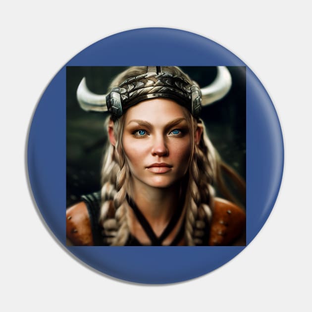 Viking Shield Maiden Pin by Grassroots Green