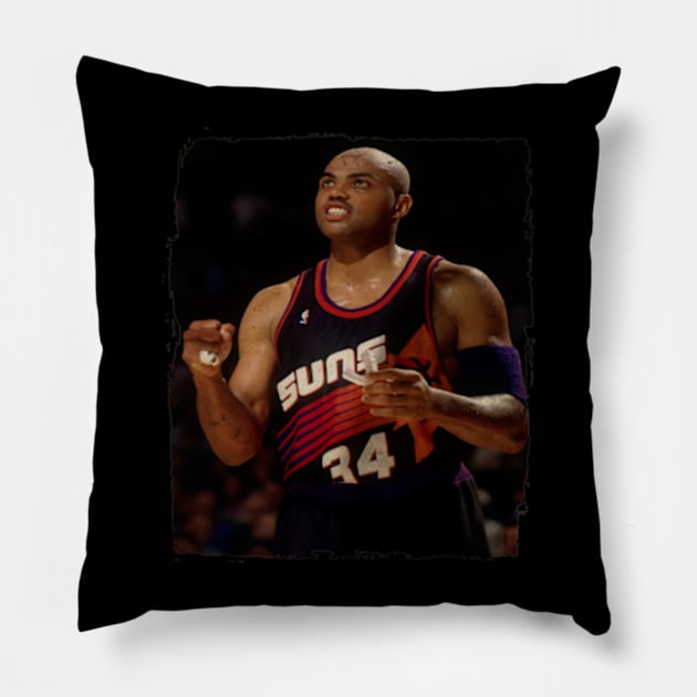 Charles Barkley Phoenix Suns Vintage Pillow by CAH BLUSUKAN