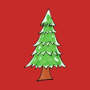 Pine Tree with Snow T-Shirt