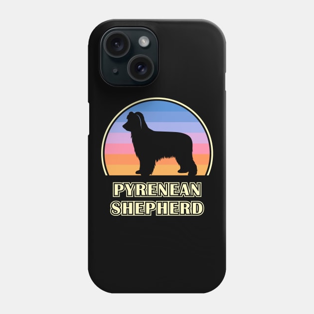 Pyrenean Shepherd Vintage Sunset Dog Phone Case by millersye