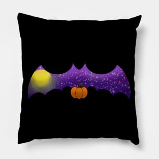 Bat in the Autumn Sky Pillow