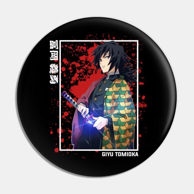 Kimetsu no Yaiba Demon Slayer Pins Button Giyu Tomioka