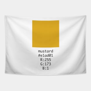 Mustard Hex and RGB Code Tapestry