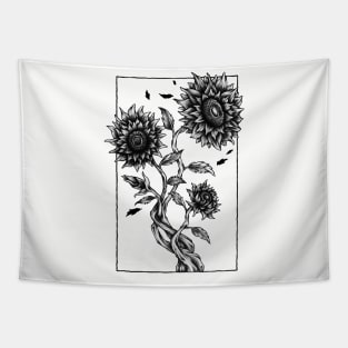 Black Hole Sunflower Tapestry