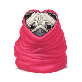 Pug in a warm blanket T-Shirt