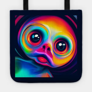 Psychedelic Alien is Mesmerized Tote