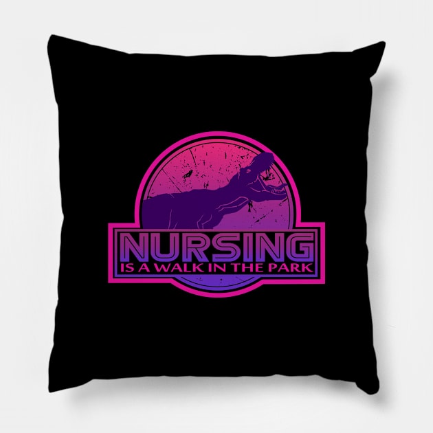 Funny Nursing Shirts I health care emergency Pillow by biNutz