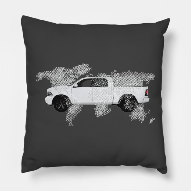 RAM pickup truck Pillow by mfz