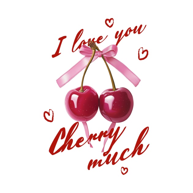 Cherrylicious Love: Pop Art Painting of 2 Cherries by YUED