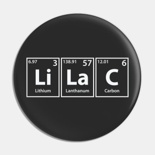 Lilac (Li-La-C) Periodic Elements Spelling Pin