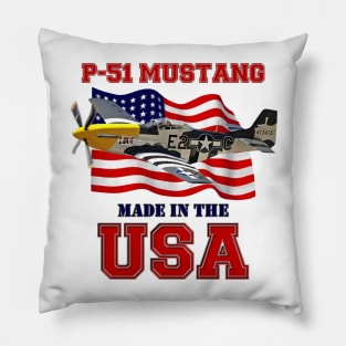 P-51 Mustang Made in the USA Pillow