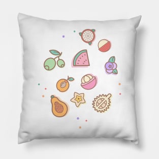 cute colored fresh fruit Pillow