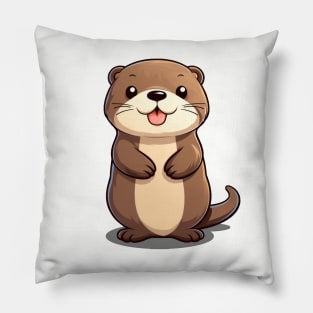 Cartoon Cute Kawaii Adorable Otter Pillow