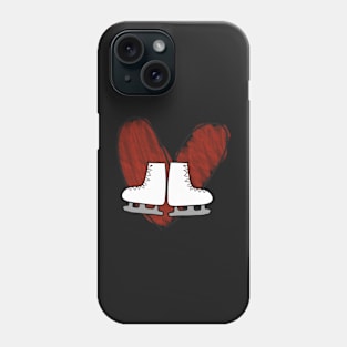 Heart and Ice Skates doodle Phone Case