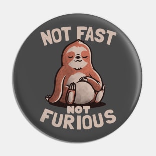 Not Fast Not Furious Lazy Cute Sloth Gift Pin